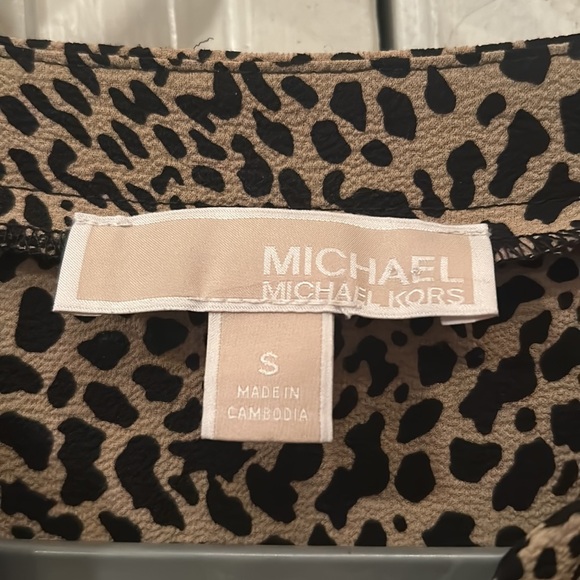 Sz Small Michael Kors Cheetah Print Blouse - Picture 2 of 4